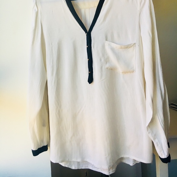 •From PARIS• GRACE & MILA White/Black Blouse - Picture 7 of 7